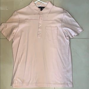 Men’s medium pink polo Banana Republic